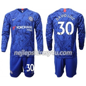 Fotbalové dres Chelsea David Luiz 30 Dětské Domácí 2019/20 Dlouhý Rukáv